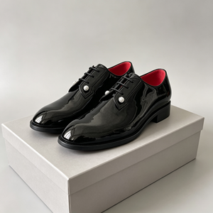 Chaussures Derby à lacets en cuir verni pour hommes, décor en strass, chaussures formelles pour affaires, banquets, mariages, nouvelle collection - Product Image 1