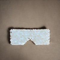 Patch facial réutilisable de masque d'oeil de pierre d'opale de jade naturel pour la propriété apaisante de masseur d'oeil de soulagement de refroidissement