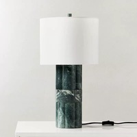 Lampe de chevet électrique vintage en marbre vert émeraude, design moderne et sophistiqué, pour salon, chambre et bureau