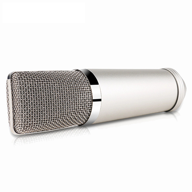 High Quality Large Diaphragm Handheld Condenser Microphone Cardioid Polar Pattern Wired Durable Metal for Recording