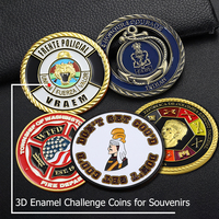 Moneda de recuerdo de oro y plata con muestras gratis, doble Logotipo de esmalte 3D, monedas de Metal de aleación de Zinc, fabricante de 20 años, moneda Challenger personalizada