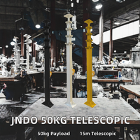 Torre de Iluminación Telescópica Manual con Doble Cableado y Motor Eléctrico DONG, Altura Máxima de 15 m, Carga Útil de 50 kg, Certificación CE