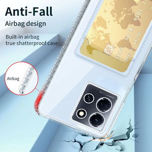 สล็อตการ์ดคลื่นเคสโทรศัพท์พ็อกเก็ตสําหรับVIVO V30 LITE Y200E V30 PRO V29E V29 Y27 ซิลิโคนใสโปร่งใสกันกระแทกนุ่ม - Product Image 5