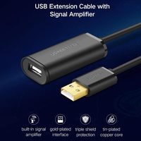 USB uzatma kablosu ile sinyal amplifikatörü, USB 2.0 uzatma kablosu erkek kadın genişletici kablosu yazıcı kamera için
