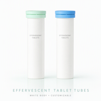 Tube pour comprimés effervescents, couvercle déshydratant en plastique personnalisé, résistant à l'humidité, pour vitamines et compléments alimentaires, ODM OEM, marque privée, qualité alimentaire