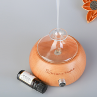 Plateau décoratif en bois naturel ultrasonique Mini automatique parfum d'arôme huile essentielle diffuseur de brume froide