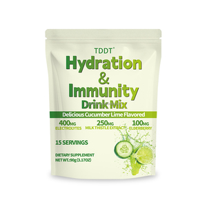 Mélange de Boissons Hydratantes et Immunitaires Saveur Concombre et Citron Vert 15 Portions Complément Alimentaire Sans Sucre Sans Caféine Sans Poudre Artificielle - Product Image 2