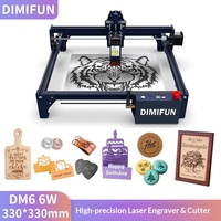 Mini graveur laser de bureau, petite machine de gravure et de découpe, machine de marquage DIY en acier inoxydable 330*330mm pour le bois et le plastique