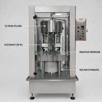 Machine de remplissage sous vide automatique à 12 têtes haute vitesse, fortement recommandée pour les usines de remplissage de bouteilles
