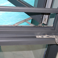 Fenêtres à battants en aluminium sur mesure, conformes aux normes australiennes, à double ou triple vitrage, pour usage commercial, salles de bain et villas, conformes à la norme Energy Star