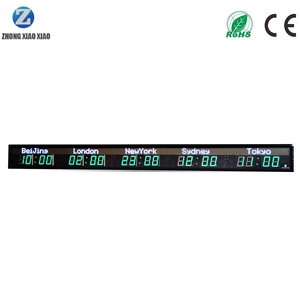 Zhongxiaoxiao Đồng Hồ 5 Múi Giờ Thương Hiệu Đồng Hồ Bấm Giờ Đa Chức Năng Đồng Hồ Treo Tường Kỹ Thuật Số - Product Image 5