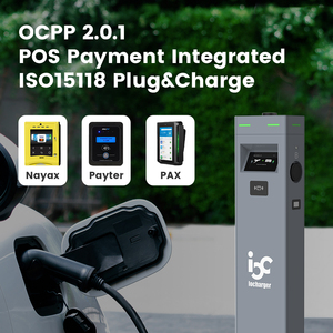 Iocharger OCPP 2.0.1 ISO15118 Plug and Charge Nayax Paiement par carte <span class=keywords><strong>de</strong></span> crédit 22kw 44kw Deux pistolets Ac Ev Charger Station pour les entreprises - Product Image 4