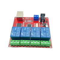 Module de relais USB 4 canaux 5V/12V/24V pour ordinateur, carte de contrôle USB sans pilote, module de relais de contrôle USB pour ordinateur