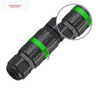 Connecteur de câble électrique rond à 4 broches IP68 17,5A 450V AC à serrage par vis pour éclairage public LED