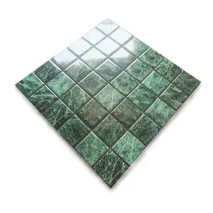 Blackish Green washroom wall tile floor ceramic mosaic non-slip swimming pool glazed brick floor tiles