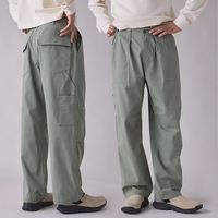 Celana Cargo Kasual Pria Hudao Berkualitas Tinggi, Model Longgar, Bahan Katun, Multi Kantong, Cocok untuk Aktivitas Luar Ruangan dan Streetwear