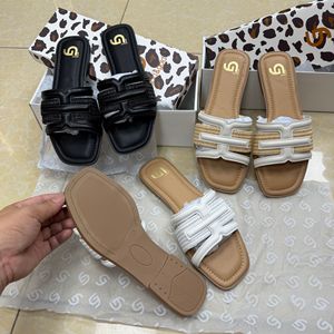 <span class=keywords><strong>Ciabatte</strong></span> da <span class=keywords><strong>donna</strong></span> in <span class=keywords><strong>paglia</strong></span> intrecciata a punta tonda e suola piatta - Product Image 5
