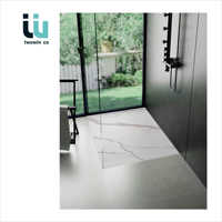 Twowinco Ensemble de salle de bain moderne, bac de douche rectangulaire avec drain intégré, base de douche antidérapante en SMC