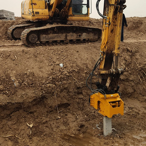 Pile driver agricole pour pieux en bois et en béton, pile driver à vibrations haute fréquence, modèle compact pour la prévention des inondations - Product Image 2