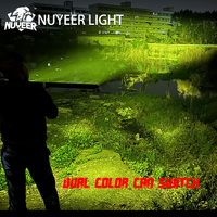 Barre lumineuse LED NUYEER à double couleur, sans vis, pour voiture tout-terrain, ATV, barre lumineuse LED 4x4, 10 pouces, éclairage tout-terrain
