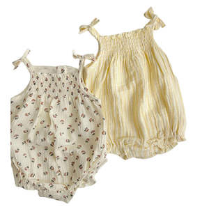 Été coré<span class=keywords><strong>en</strong></span> nouvelle mode <span class=keywords><strong>nouveau</strong></span>-<span class=keywords><strong>né</strong></span> bébé vêtements mince sac à bandoulière pet vêtements bébé barboteuse floral vêtements d'extérieur combinaison - Product Image 1