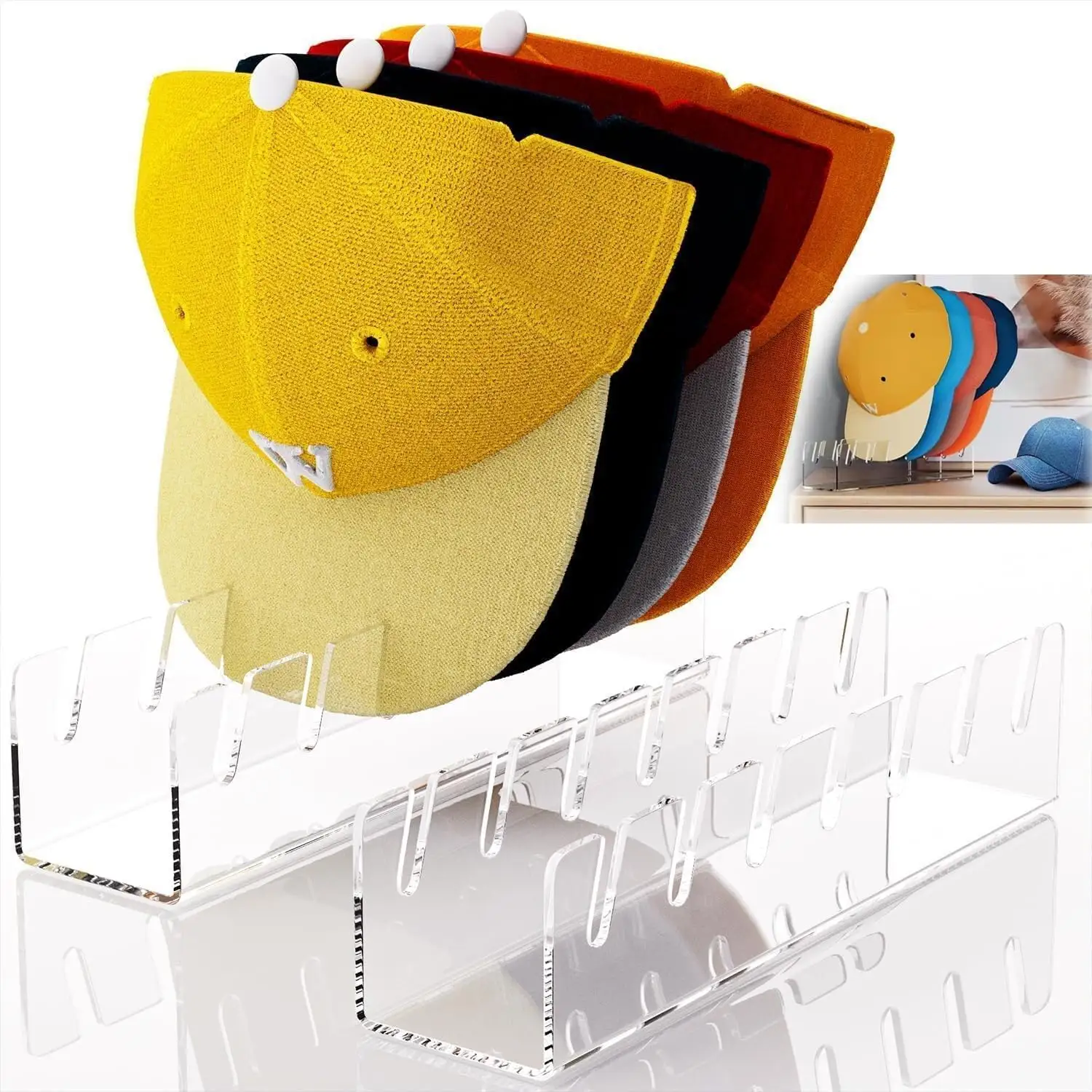 Acrylic hat tổ chức cho Mũ bóng chày hat hiển thị đứng bóng chày hat lưu trữ tổ chức