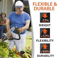 Tuyau d'arrosage non extensible 50 pieds, flexible et résistant, léger et robuste pour le lavage de voiture en plein air, marin
