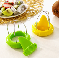 Creatieve Japanse fruit- en groentesnijder, handmatig, van plastic en roestvrij staal, veilig, milieuvriendelijk, makkelijk schoon te maken, praktisch.