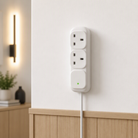 Multiprise britannique, 2 prises, 13A 250V~ avec protection enfant et protection contre les surtensions