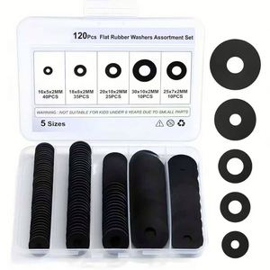 120PCS Rubber Gasket Set, 5 Specifications 16/<b>18</b>/20/25/30mm Black Gasket Sealing Rubber - Product Image 2