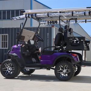 Voiturette de golf 2+2 places couleur personnalisée avec batterie solaire au plomb-acide 30-50 km/h - Product Image 6