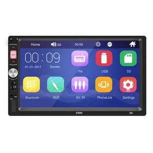 X4 MP5 radio FM salida MP3 Mp4 Android 7 pulgadas doble din X4 2din Radio de coche HD 1024*600 jugador mejor coche reproductor de Dvd