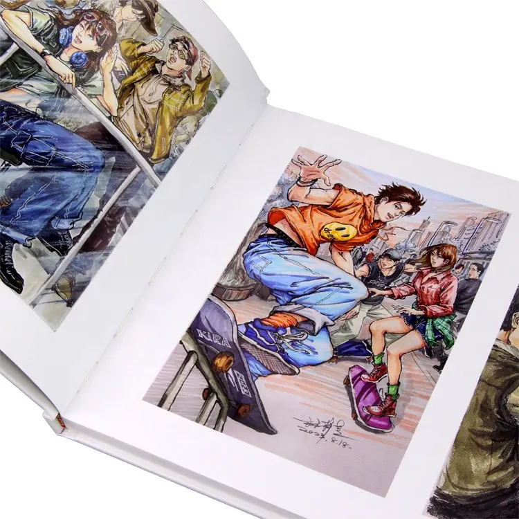Buku gambar kustom buku gambar akademi dan kehidupan untuk cetak buku sampul keras anak-anak