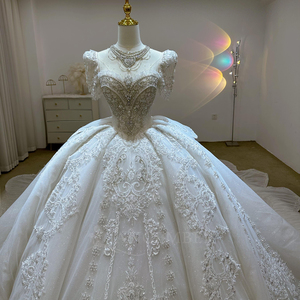 Robe de mariée de style princesse exquise, élégante, avec dos en dentelle, Lsjj59 - Product Image 1