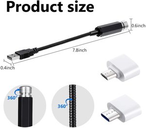 USB Atmosphere <strong>Lights</strong>, Various Modes USB <strong>Star</strong> Projector Night <strong>Light</strong> with USB Port Romantic Atmosphere Decoration for Ceiling Car - Product Image 2