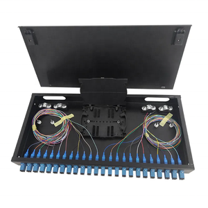 Fiber <b>Optic</b> Distribution New SC LC Rack <b>Wall</b> <b>Mounted</b> FTTH ODF 1U Terminal Box 12 24 48 96 Core Fiber Patch Fiber <b>Optic</b> Patch Pan - Product Image 1