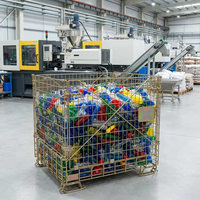 Conteneur en treillis métallique industriel durable, 75 cm de hauteur, empilable, capacité de 1000 kg, pour entrepôts et zones de stockage compactes