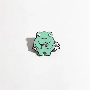 High Quality Custom Personalized Cartoon Cute Frog Series Enamel Lapel Pin For Clothing