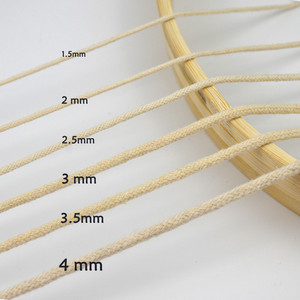 Deepeel CD015 4mm 100% corda di cotone naturale colore macramè stringa decorativa <span class=keywords><strong>per</strong></span> fai da te accessori fatti a mano borse indumenti <span class=keywords><strong>scarpe</strong></span> - Product Image 6