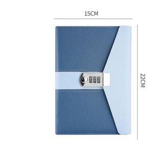 Creative Multifunctional <b>Locked</b> Student's Handbook Custom Pu Leatherjournal Hardcover Notebook Coded Lock <b>Diary</b> Planner - Product Image 1