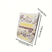 Sacs à frites en papier kraft personnalisés, à fond pointu, avec revêtement anti-graisse, pour emballages de restauration rapide, emballages de frites, emballages de collations, emballages de hamburgers