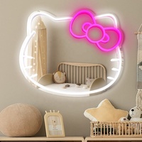 Miroir LED intelligent Hello Kitty moderne et simple, grand format, pour salle de bain, décoration murale, maquillage, vente en gros
