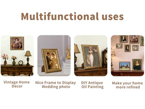 Retro <b>Gold</b> Wedding Photo <b>Frame</b> 7" 8" A4 Classic Style <b>Picture</b> <b>Frame</b> Wall Mounted A3 Wholesale Photo <b>Frame</b> - Product Image 5