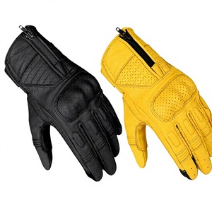 Genuine Leather Motorbike <b>Gloves</b> Wrist Length Unlined Breathable Sporty Motorcycle Riding <b>Gloves</b> for Outdoor Activities - Product Image 3