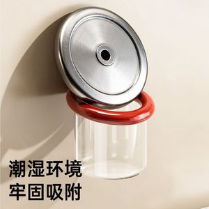 Apple Red Face Toothbrush Holder Transparent Double Suction Cup Wall Mount Bathroom Storage For Personal Care Items - Product Image 4