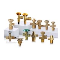 Structure de sécurité et de décharge de pression pour valve de bouteille de GPL en laiton D20, spécification standard