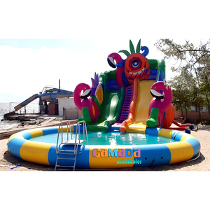 <span class=keywords><strong>Piscine</strong></span> d'intérieur ou extérieure durable de glissière d'eau gonflable de PVC de taille géante commerciale pour le parc aquatique gonflable - Product Image 2