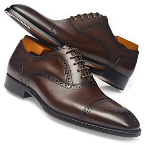 In Offerta Speciale Scarpe Oxford <span class=keywords><strong>Eleganti</strong></span> di Lusso da <span class=keywords><strong>Uomo</strong></span> per Ufficio in Pelle di Vitello Italiana con Chiusura a Lacci - Product Image 3