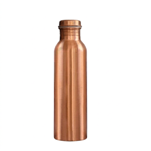 <b>Copper</b> Water Bottle <b>Screw</b>-On Lid Reusable Eco-Friendly Classic Design Direct Drinking for Student Travel Hiking - Product Image 1