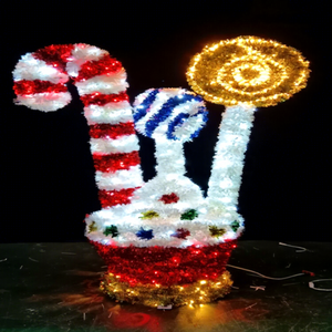 Giant Illuminated Candy Cane Christmas Display Light for Outdoor Events and Commercial Holiday Projects - Product Image 1